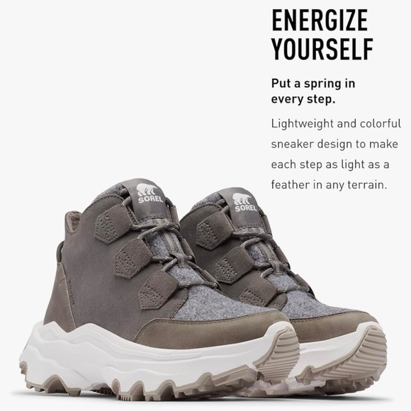 NWT SOREL Kinetic Breakthru Caribou Sneaker Boot - Picture 3 of 5